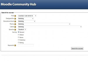 Screenshot Moodle Community Hub